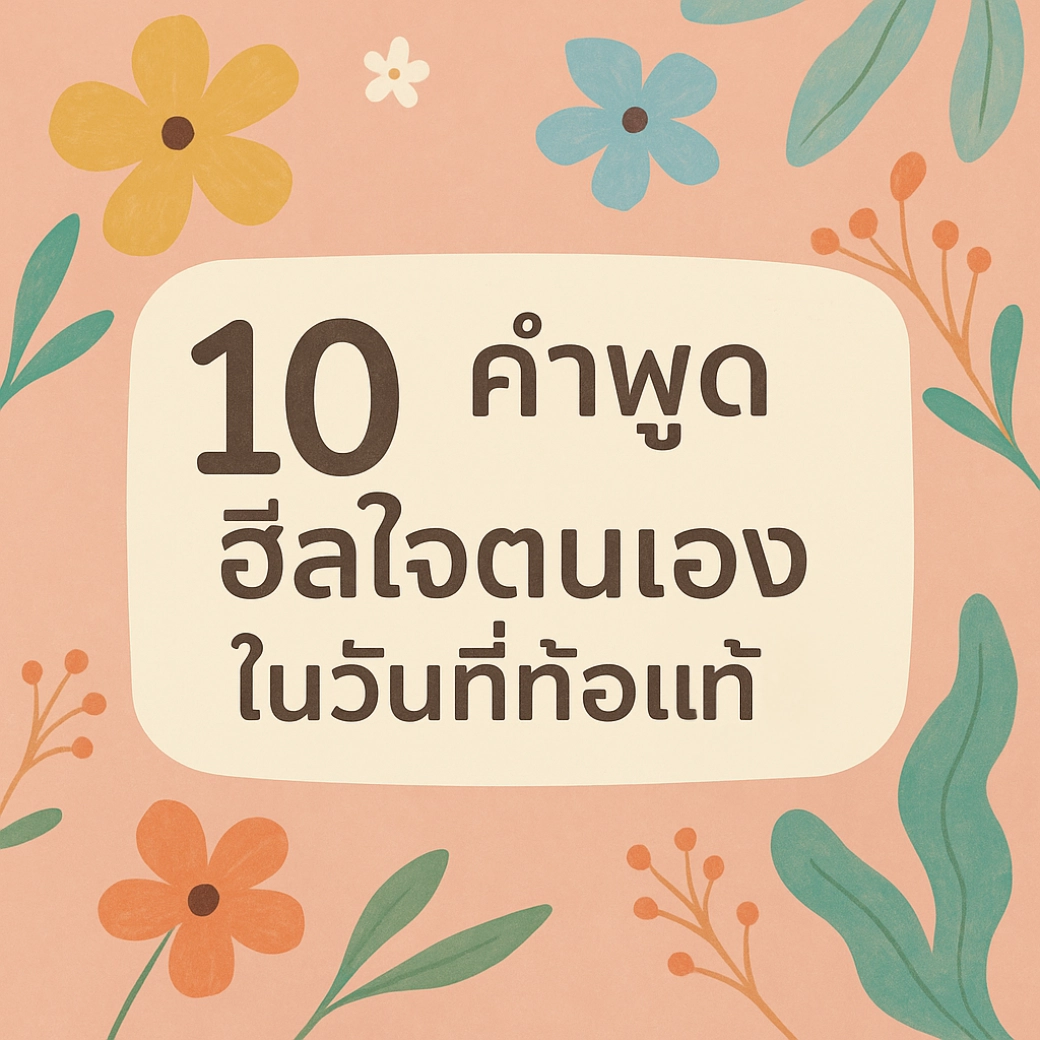 10 คำพูดฮีลใจตนเอง ในวันที่ท้อแท้